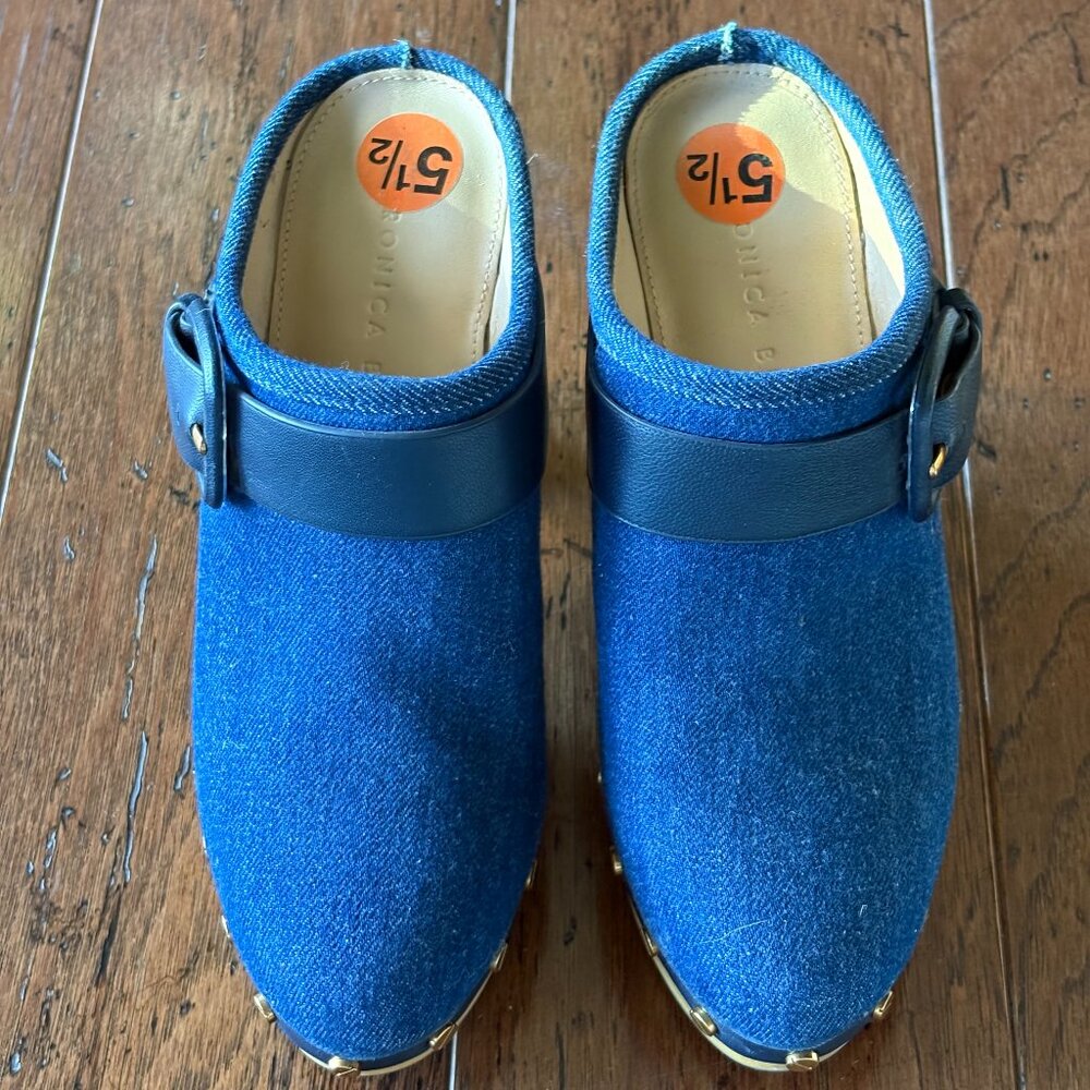 Veronica Beard Denim Clogs. Size 5.5. Denim.